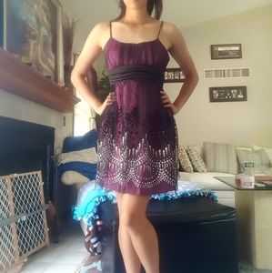 Purple and Silver Chandelier Dress